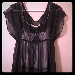 Black sequence dress with embroidery